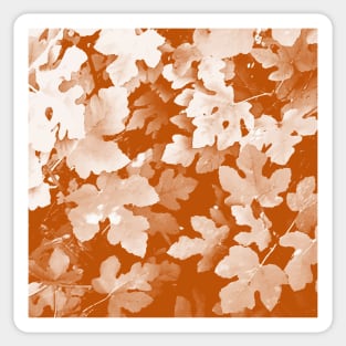 Fallen leaves, orange, pink, tan, fall, autumn, leaves, pattern, leaf, botanical, xmas, christmas, spring, holidays, summer, Sticker